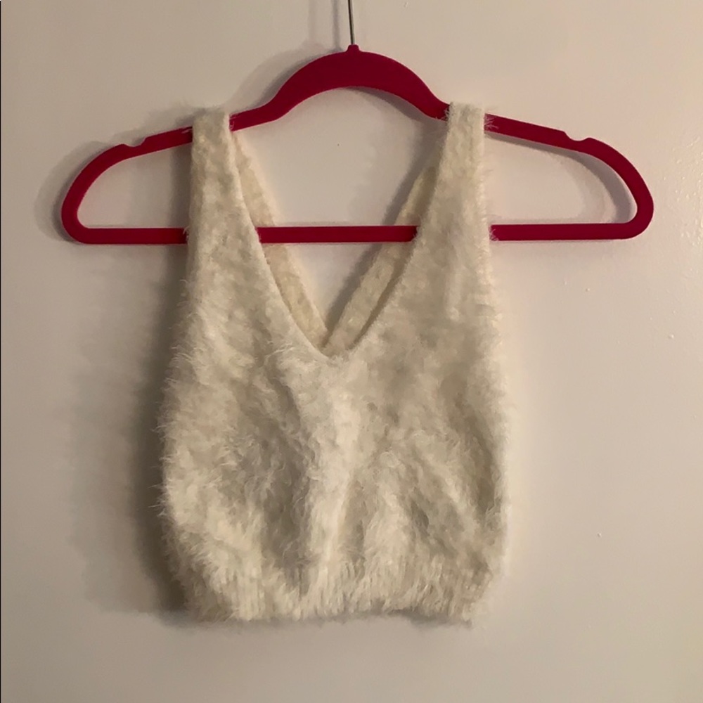 URBAN OUTFITTERS Fuzzy Cropped Top